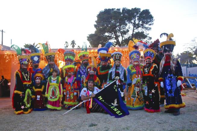 The "Comparza Morelense," a local Las Vegas cultural dance troupe, pose for a photo Tuesday, Jan. 7, 2013. The troupe has been invited to perform at President Obama's inauguration parade on January 21.